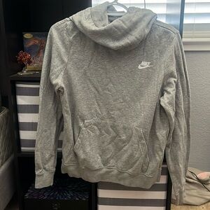Grey Nike funnel Hoodie